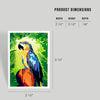 MAGNET Colorful Macaw in Jungle Scene Geometric