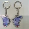 Violet Indian Ringneck Keychain
