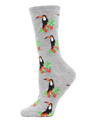 MeMoi Toucan Bamboo Blend Crew Socks
