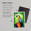 MAGNET Colorful Macaw in Jungle Scene Geometric