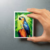 MAGNET Colorful Macaw in Jungle Scene Geometric