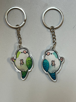 Green/Blue Quaker Keychain
