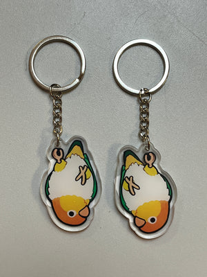 White Bellied Caique Keychain