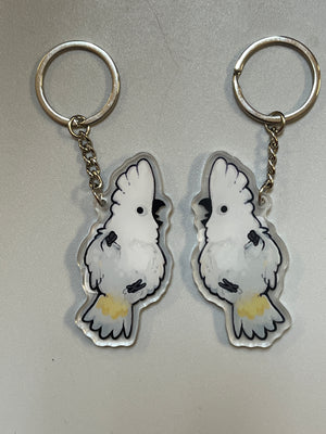 Umbrella Cockatoo Keychain