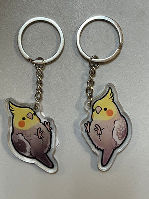 Normal Cockatiel Keychain